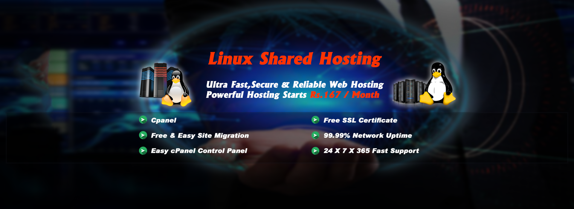 Linux shared hosting best linux shared web hosting company india